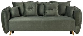 Zöld bársony kanapéágy VALLANES Beliani