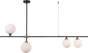 ITALUX PND-9152-4-OPAL BELMONTE Modern Függesztett Lámpa Fekete, Sárgaréz G9 IP20