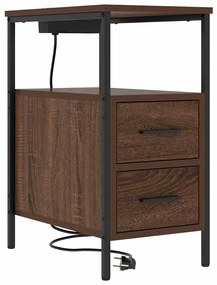 Éjjeli Szekrények 2 pcs barna tölgy 30 x 48 x 61 cm Faanyag