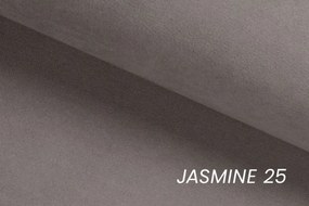 Laksaro U alakú kinyitható sarokkanapé, univerzális állás - sötétbézs Jasmine 25 velúr