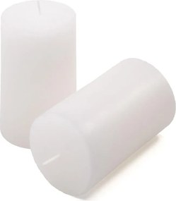 Rusztikus gyertya készlet 11,5 cm Ø 6,8 cm 6 db fehér