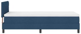 Boxspring ágy matraccal matracmal Sötét kék 90 x 190 cm szövet