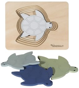 Fa formabeillesztős puzzle Turtle – Kindsgut