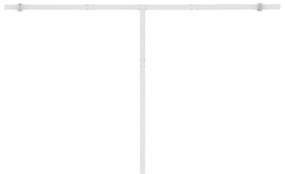 krémszínű kézzel kihúzható póznás napellenző 450 x 350 cm