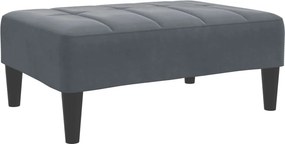 vidaXL sötétszüke bársony lábzsámoly 77x55x31 cm