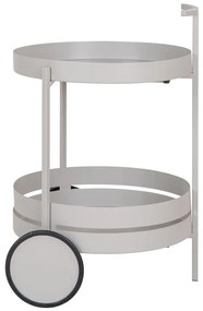 Beja zsúrkocsi, acél, szürke, 2 polc 40x49,5x61 cm