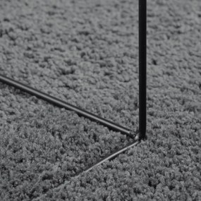 OVIEDO antracitszürke rövid szálú szőnyeg Ø 120 cm