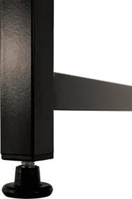 Íróasztal, beton/fekete, 150x60 cm, MELLORA