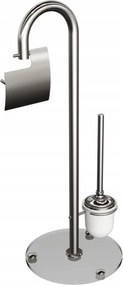 Papírtartó állvány Wc kefével króm Andex Classic Z06CC