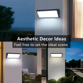 Brilagi - LED kültéri fali lámpatest érzékelővel TRIANGLE LED/42W/230V fekete IP65