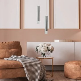 Csillár zsinóron TUBI 1xGU10/8W/230V fényezett króm