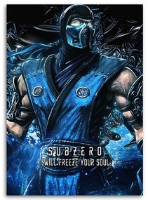 Gario Vászonkép Mortal Kombat játék A karakter Sub-Zero - SyanArt Méret: 70 x 100 cm
