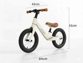 LUNA futóbicikli könnyű vázzal, 2 éves kortól, bézs ELIS design
