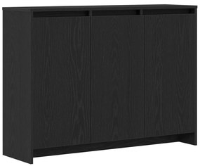 Fekete Tölgy Büfé 102x33x75 cm Műanyag Fa