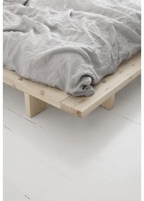 Borovi fenyő franciaágy ágyráccsal 160x200 cm Japan – Karup Design