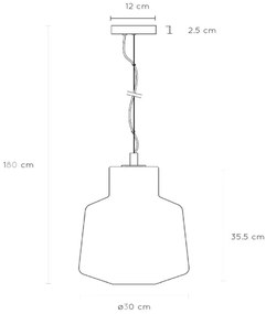 Lucide 20418/01/31 - Csillár zsinóron ALISTAIR 1xE27/40W/230V