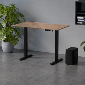 Elektromosan állítható magasságú íróasztal 120x67cm Craft tölgy / fekete | LVN System Control Flex+