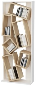könyvespolc Carmen - White, Oak