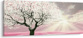 Rózsaszín fa képe (120x50 cm)