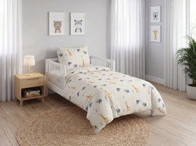 Krepp ágynemű kiságyhoz Renforcé KIS SZAFARI színes Ágyneműhuzat mérete: 45 x 65 cm | 90 x 140 cm