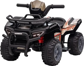 HOMCOM Gyerek Quad Elektromos 6V Gyermek Quad Előre Haladó Funkcióval, Zenével, Elektromos Quad 1,5-3 Éves Gyerekeknek Fekete | Aosom