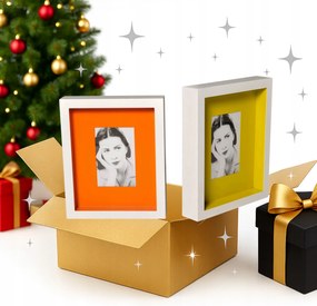 2X Képkeret Szett Shadow Box Vitrin Virág Ajándék Nagy