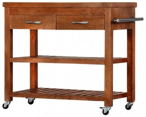 tömör akácfa zsúrkocsi 100 x 48 x 89 cm
