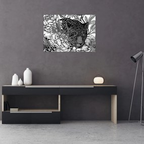 Üveg kép - Egzotikus kert (70x50 cm)