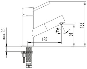 Sapho - SOLITER mosdócsaptelep 18,3 cm fényes króm