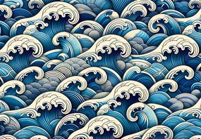 Fotótapéta - Kék hullámok (147x102 cm)