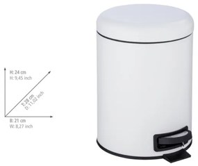 WENKO 24678100 - LEMAN kosár 21x24 cm fehér/fekete