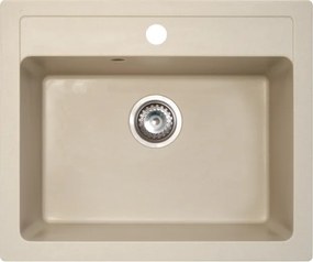 Quadro 60 Metalac 175432 Gránit Mosogatótálca - Extra mély, Egymedencés, Négyzet, Pezsgő