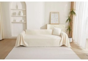 Krémszínű négyszemélyes kanapé huzat Talo – Filumi