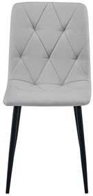 Világosszürke étkezőszék LIBRA fekete lábakkal