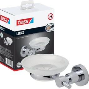 Fürdőszobai szappantartó Függő Tesa Loxx Fürdőszoba Krómozott Fém