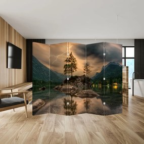 Paraván - Tó a hegyekben (210x170 cm)