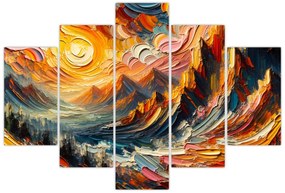 Kép - Hegyek, melyeket napfény ölel (150x105 cm)