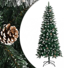 zöld PVC műkarácsonyfa állvánnyal 150 cm