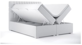 Franciaágy Boxspring 180 cm Daliny (fehér öko-bőr) (tárolóhellyel). Akció -17%. 1044206