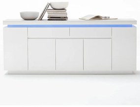 Ocean polcos-fiókos komód lakkozott MDF LED világítással 200 cm