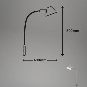 Briloner 2089-014 - Fali lámpa 1xE27/10W/230V matt króm