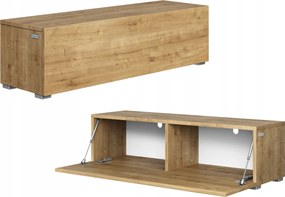 Rtv szekrény Kira akasztós szekrény 105 cm Rtv asztal tölgy craft arany matt