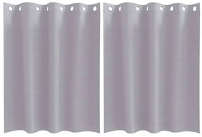 Függönyök függönyökkel 2 pcs Fém szürke 140x140cm Poliészter