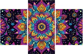 Kép - Kaleidoszkópos mandala (90x60 cm)