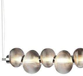 LED csillár kábelen BOLLA LED/32W/230V fényes króm/füstszürke