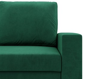 Zeus kanapé, bársony, hab töltet, egyenes kartámasz, zöld