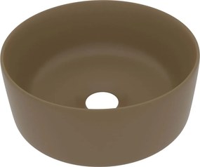 vidaXL kerek matt krémszínű kerámia luxus mosdókagyló 40 x 15 cm