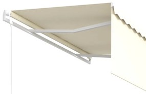 krémszínű automata kihúzható napellenző redőnnyel 3 x 2,5 m