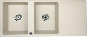 RIVA 2B 1D 1160x500 gránit mosogató LIGHT BEIGE GRANMASTER