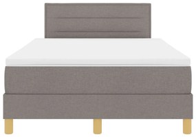 Boxspring ágy matraccal és LED-del Bézs 120x200 cm Szövet